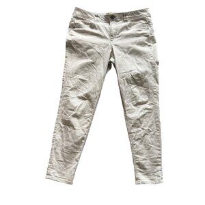 Democracy Womens Cream White Skinny Jeans Pants Size 14 Ab Technology